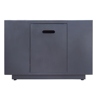 Outdoor Patio Propane Fire Pit 24'' H x 33'' W Square Iron Gas-burning Fire Pit - 50,000 BTU, Tank in side, Dark Gray/Grey