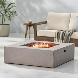 50,000 BTU Square MGO Propane Fire Table, Outdoor Gas Fire Pit with External Tank Design