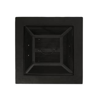 Outdoor 29" Square MgO Wood- Burning Fire Pit, Dark Gray