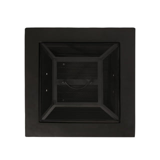 Outdoor 29" Square MgO Wood- Burning Fire Pit, Dark Gray