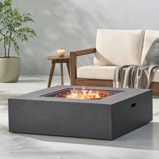50,000 BTU Square MGO Propane Fire Table, Outdoor Gas Fire Pit with External Tank Design