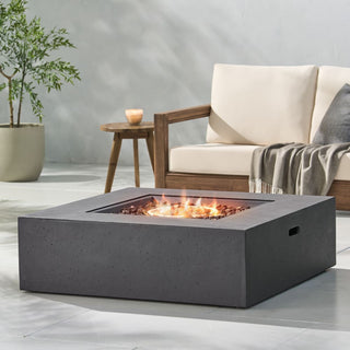 50,000 BTU Square MGO Propane Fire Table, Outdoor Gas Fire Pit with External Tank Design