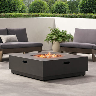 Mondawe 40-Inch Square Propane Fire Pit Table, Outdoor Gas Fire Pit for Patio & Backyard