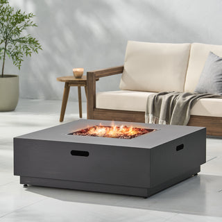 Mondawe 40-Inch Square Propane Fire Pit Table, Outdoor Gas Fire Pit for Patio & Backyard