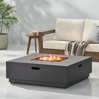 Mondawe 40-Inch Square Propane Fire Pit Table, Outdoor Gas Fire Pit for Patio & Backyard