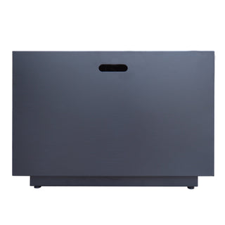 Outdoor Patio Propane Fire Pit 24'' H x 33'' W Square Iron Gas-burning Fire Pit - 50,000 BTU, Tank in side, Dark Grey/Stone Gray