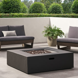 50,000 BTU Square MGO Propane Fire Table, Outdoor Gas Fire Pit with External Tank Design