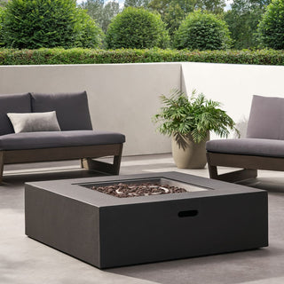 50,000 BTU Square MGO Propane Fire Table, Outdoor Gas Fire Pit with External Tank Design