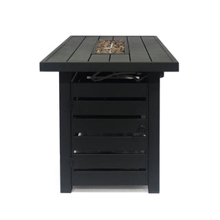 Rectangular Iron Fire Pit - 30,000BTU - Tank Cover Inside