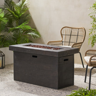 45 Inch Rectangular MGO Fire Pit – 50,000 BTU Outdoor Propane Gas Heater