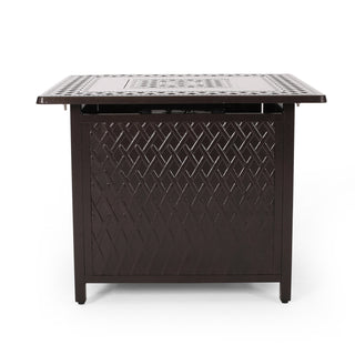 32" Outdoor Square Aluminum Propane Fire Pit - 37,000 BTU