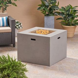 31" Square Propane Gas Fire Pit, 40,000 BTU Outdoor Fire Table for Patio & Backyard