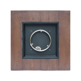 Outdoor Patio 24'' H x 32'' W Square Gas Burning MgO Fire Pit (Tank Inside), Wood-Looking - 40,000 BTU