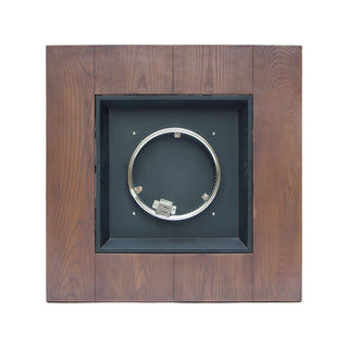 Outdoor Patio 24'' H x 32'' W Square Gas Burning MgO Fire Pit (Tank Inside), Wood-Looking - 40,000 BTU