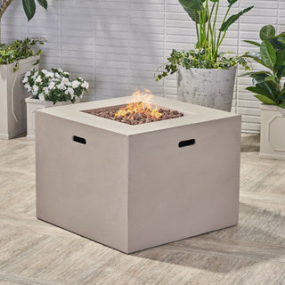 31" Square Propane Gas Fire Pit, 40,000 BTU Outdoor Fire Table for Patio & Backyard