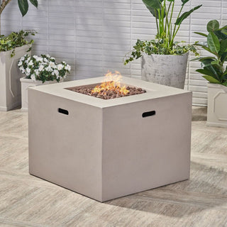 31" Square Propane Gas Fire Pit, 40,000 BTU Outdoor Fire Table for Patio & Backyard