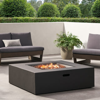 50,000 BTU Square MGO Propane Fire Table, Outdoor Gas Fire Pit with External Tank Design