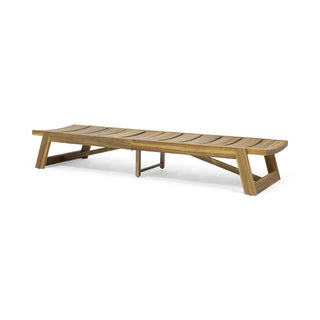 Outdoor Adjustable Lounge Chair With Acacia Wood Frame