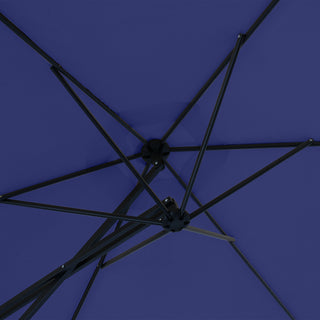 10FT Hexagonal Offset Patio Umbrella with Crank & Tilt, Available in Beige / Navy Blue / Tan / Red