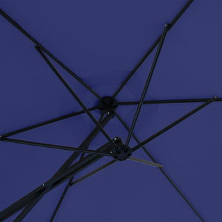 10FT Hexagonal Offset Patio Umbrella with Crank & Tilt, Available in Beige / Navy Blue / Tan / Red