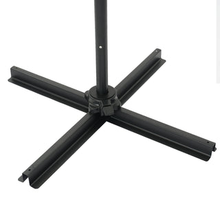 10FT Hexagonal Offset Patio Umbrella with Crank & Tilt, Available in Beige / Navy Blue / Tan / Red