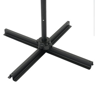 10FT Hexagonal Offset Patio Umbrella with Crank & Tilt, Available in Beige / Navy Blue / Tan / Red