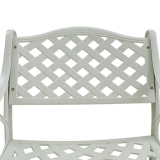Bronze Cast Aluminum Outdoor Patio Dining Arm Chairs, Set of 2, Weather-Resistant Garden & Courtyard Seating