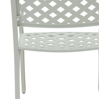 Bronze Cast Aluminum Outdoor Patio Dining Arm Chairs, Set of 2, Weather-Resistant Garden & Courtyard Seating