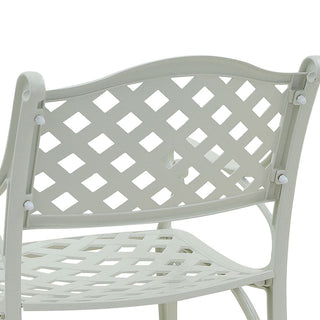 Bronze Cast Aluminum Outdoor Patio Dining Arm Chairs, Set of 2, Weather-Resistant Garden & Courtyard Seating