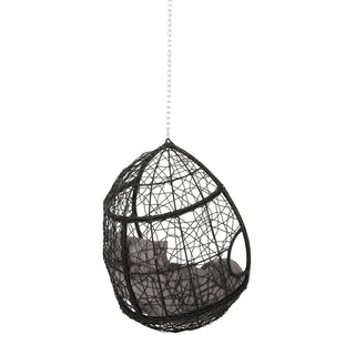 Outdoor Teardrop Swing Chair With Polyethylene Rattan And Cushions