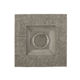 32'' STONE SQUARE MGO FIRE PIT W/ GREY TOP- 40,000 BTU