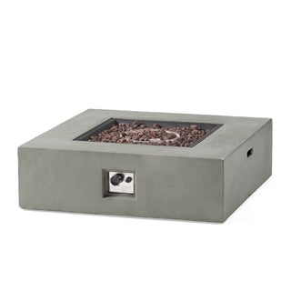 50,000 BTU Square MGO Propane Fire Table, Outdoor Gas Fire Pit with External Tank Design